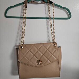 Bandolino Quilted Chain Strap Shoulder & Cross-Body Bag – Taupe